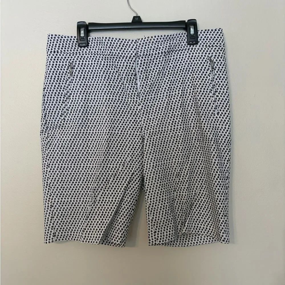 Women's Black and White Patterned Shorts